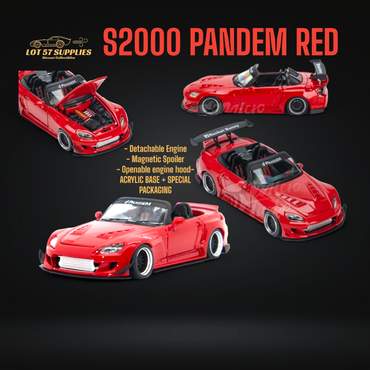 Microturbo Honda S2000 Roadster Pandem Rocket Bunny Aero Kit in Red 1:64 (ONLINE ORDER ONLY)