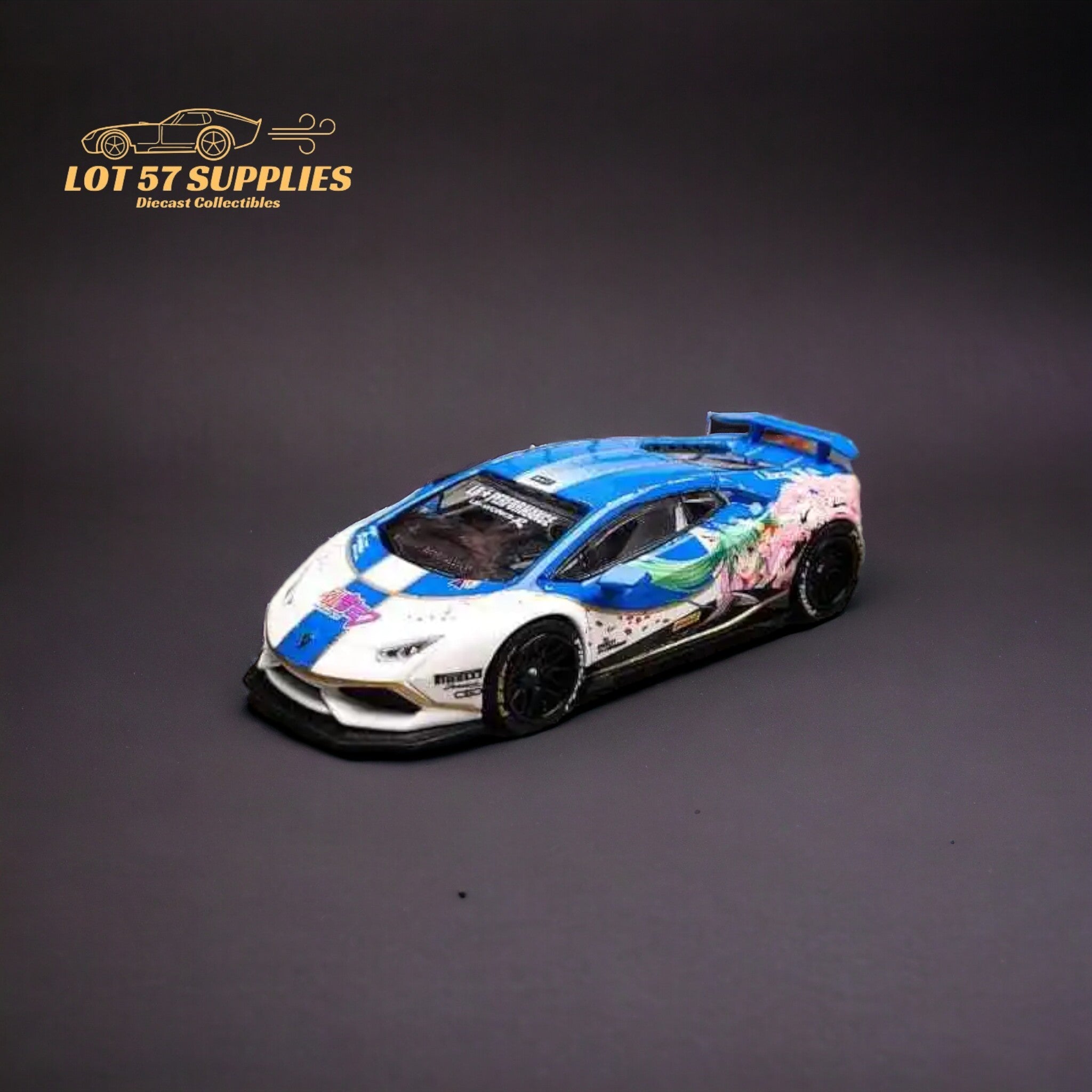 King Model Lamborghini Huracan LP610 LB 1.0 Hatsune Blue 1:64 (ONLINE ORDER ONLY)