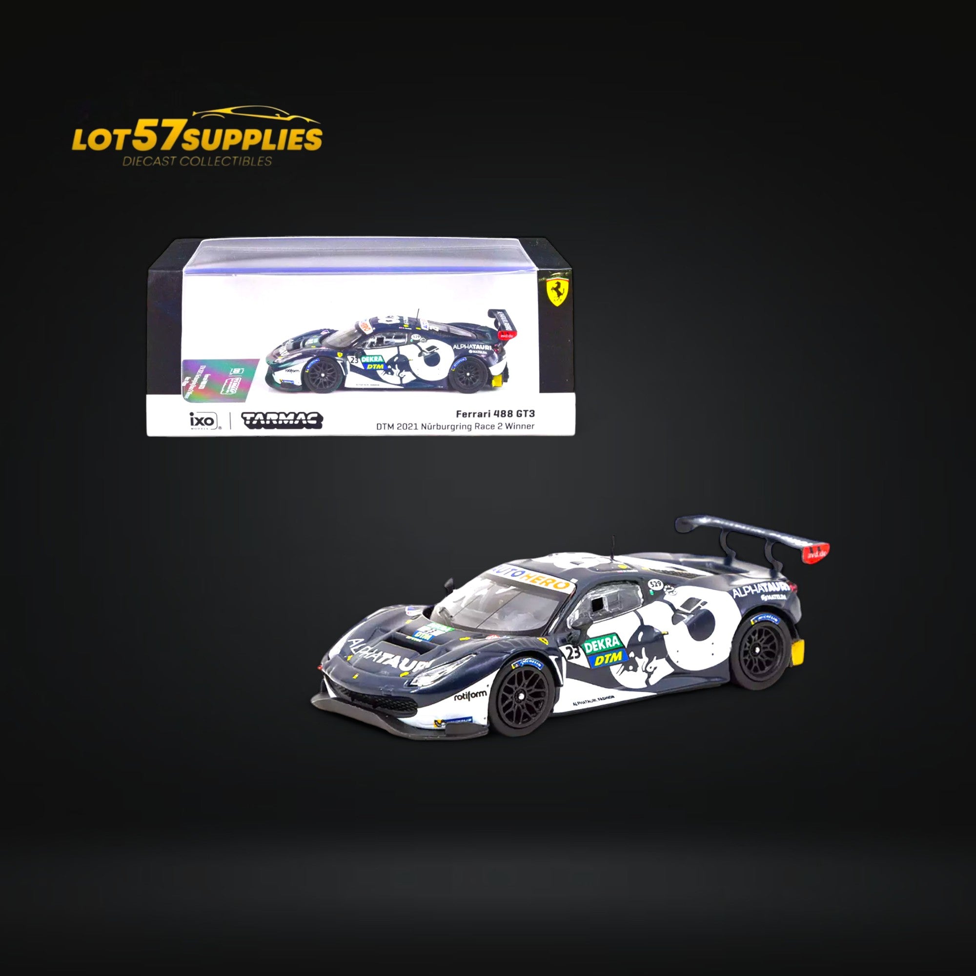 Tarmac Works Hobby64 Ferrari 488 GT3 DTM 2021 Alex Albon 1:64 (ONLINE ORDER ONLY)