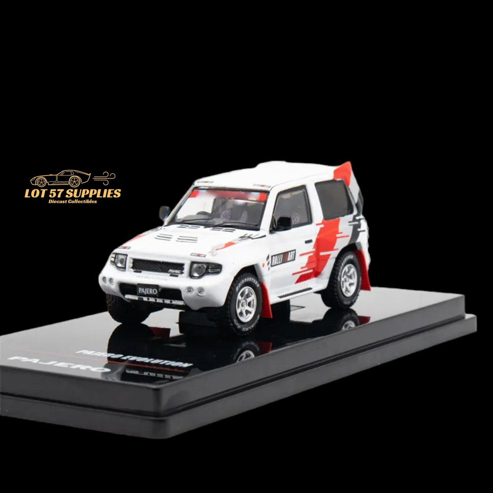 Inno64 Mitsubishi Pajero Evolution "RALLIART" in White 1:64 IN64-EVOP-RAWHI (ONLINE ORDER ONLY)