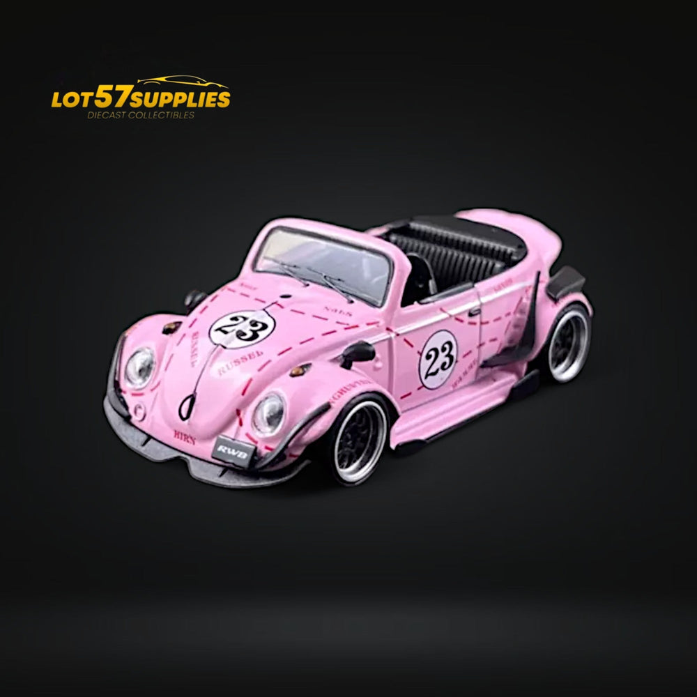 HKM Model VW Beetle Convertible Cabriolet Pink Pig Livery 1:64 Limited to 599 Pcs (ONLINE ORDER ONLY)