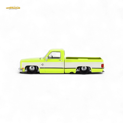 Mini GT x Kaido House Chevrolet Silverado FLO YELLOW 1:64 KHMG112 (ONLINE ORDER ONLY)