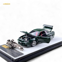 PGM Nissan GTR R34 Z-TUNE - British Green 1:64 Ordinary (ONLINE ORDER ONLY)