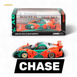 Inno64 CHASE Mazda RX-7 LBWK FD3S Orange/Green MDX 24' 1:64 (ONLINE ORDER ONLY)