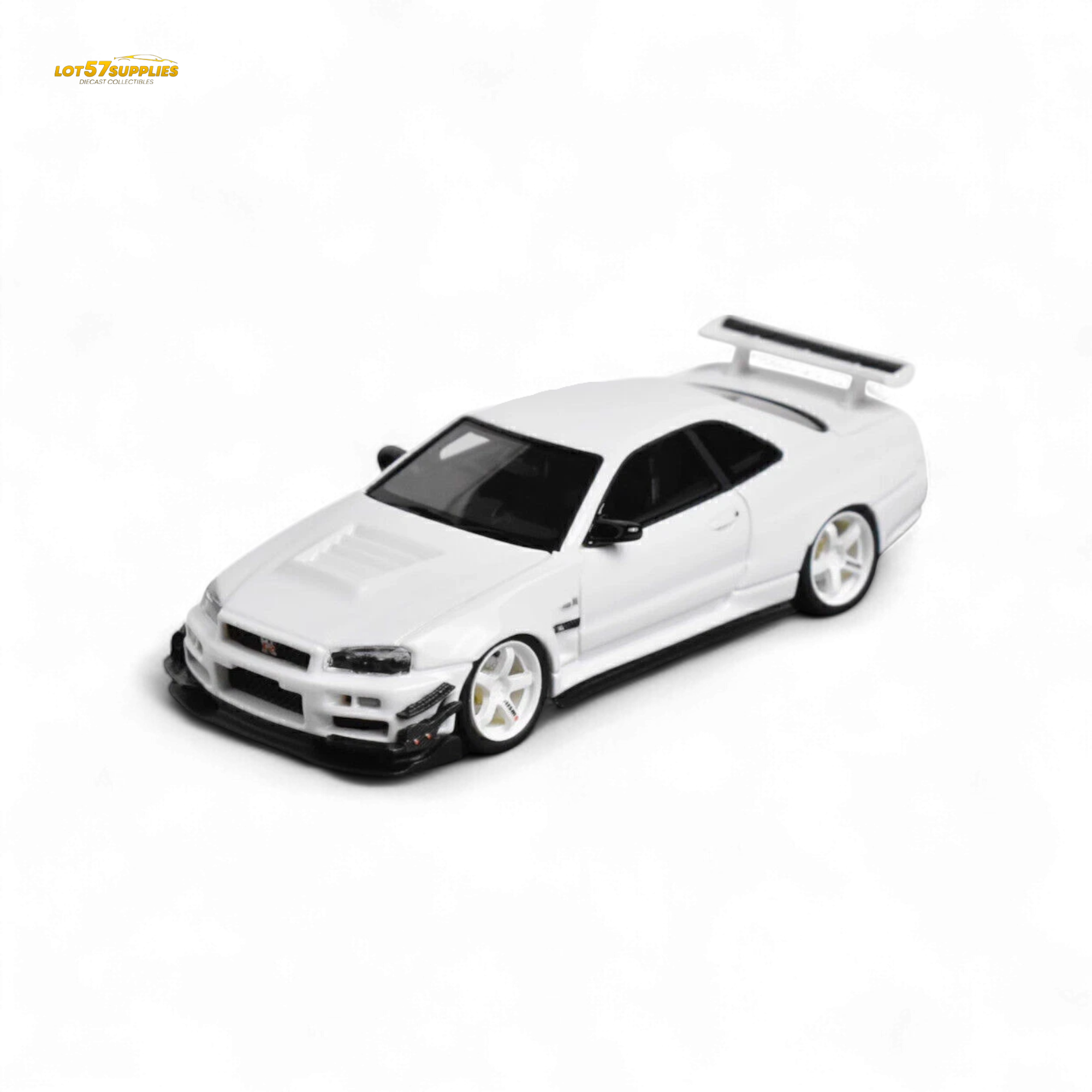 Error404 Model Nissan Skyline GT-R (R34) Custom Solid White 1:64 (ONLINE ORDER ONLY)