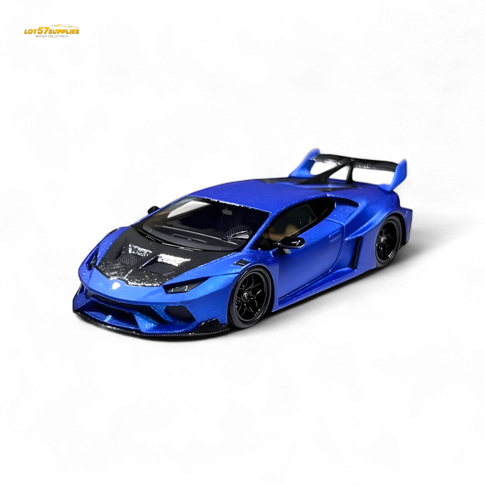 Flame Huracan LP610-4 LWBK WideBody Resin - MATTE BLUE LBWK 1:64 (ONLINE ORDER ONLY)