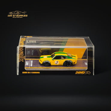 Inno64 Mazda RX-3 Savanna LBWK Yellow Green #3 1:64 IN64-LBWKRX3-01 (ONLINE ORDER ONLY)
