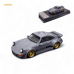 Flame Porsche 964 RWB Whale Tale in Cement Gray 1:64 (ONLINE ORDER ONLY)