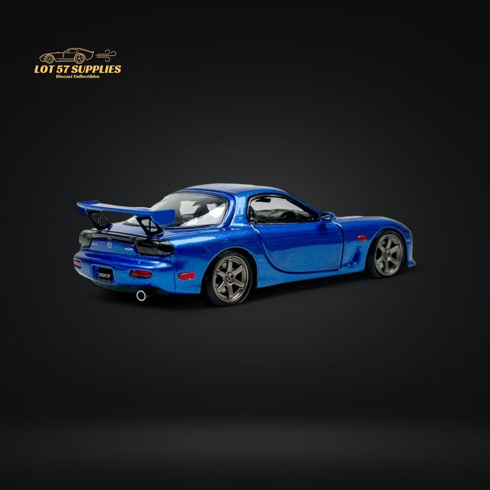 PGM Mazda RX-7 FD3S Metallic Blue Fully Openeable Luxury Base 1:64 (ONLINE ORDER ONLY)