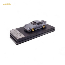 Flame Porsche 964 RWB Whale Tale in Cement Gray 1:64 (ONLINE ORDER ONLY)