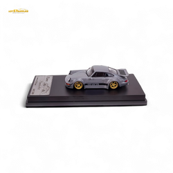 Flame Porsche 964 RWB Whale Tale in Cement Gray 1:64 (ONLINE ORDER ONLY)