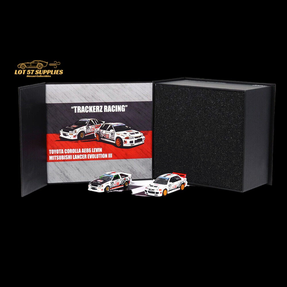Inno64 Mitsubishi Lancer Evo III & Toyota AE86 "Trackerz Racing" Malaysia Exclusive 1:64 IN64-TRACKERZ-BOXSET (ONLINE ORDER ONLY)