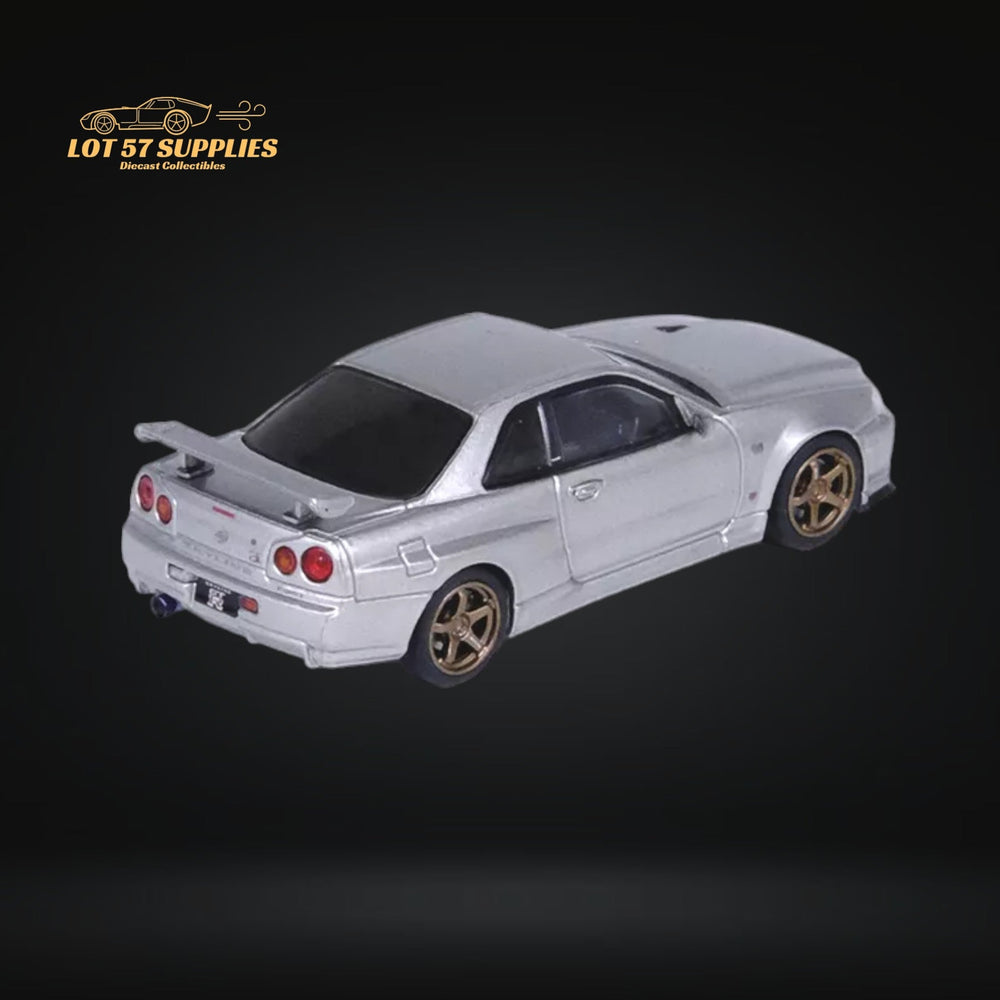 Inno64 NISSAN SKYLINE GT-R (R34) V-SPEC II SILVER 1:64 IN64-R34VS-SIL (ONLINE ORDER ONLY)