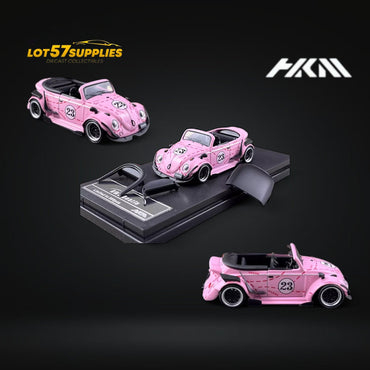 HKM Model VW Beetle Convertible Cabriolet Pink Pig Livery 1:64 Limited to 599 Pcs (ONLINE ORDER ONLY)