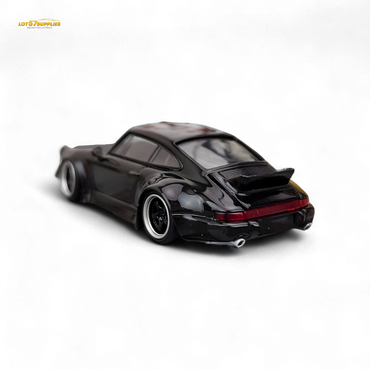 Flame Porsche 964 RWB Ducktail in Gloss Black 1:64 (ONLINE ORDER ONLY)
