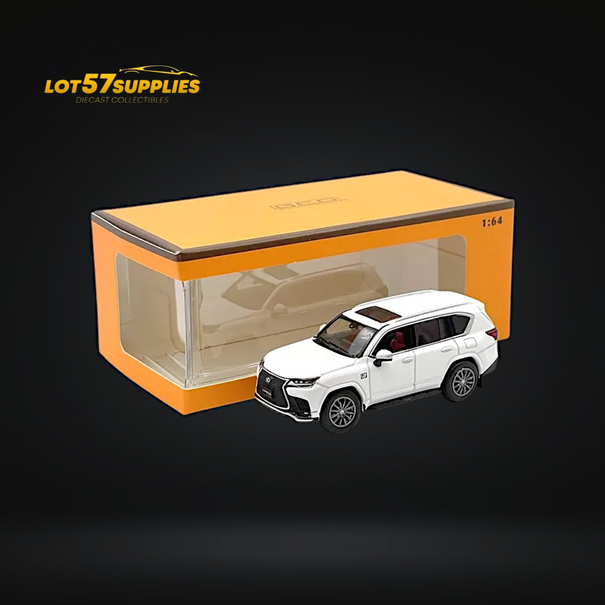 GCD Lexus LX600 Sport White w/ Active Suspension 1:64 (ONLINE ORDER ONLY)