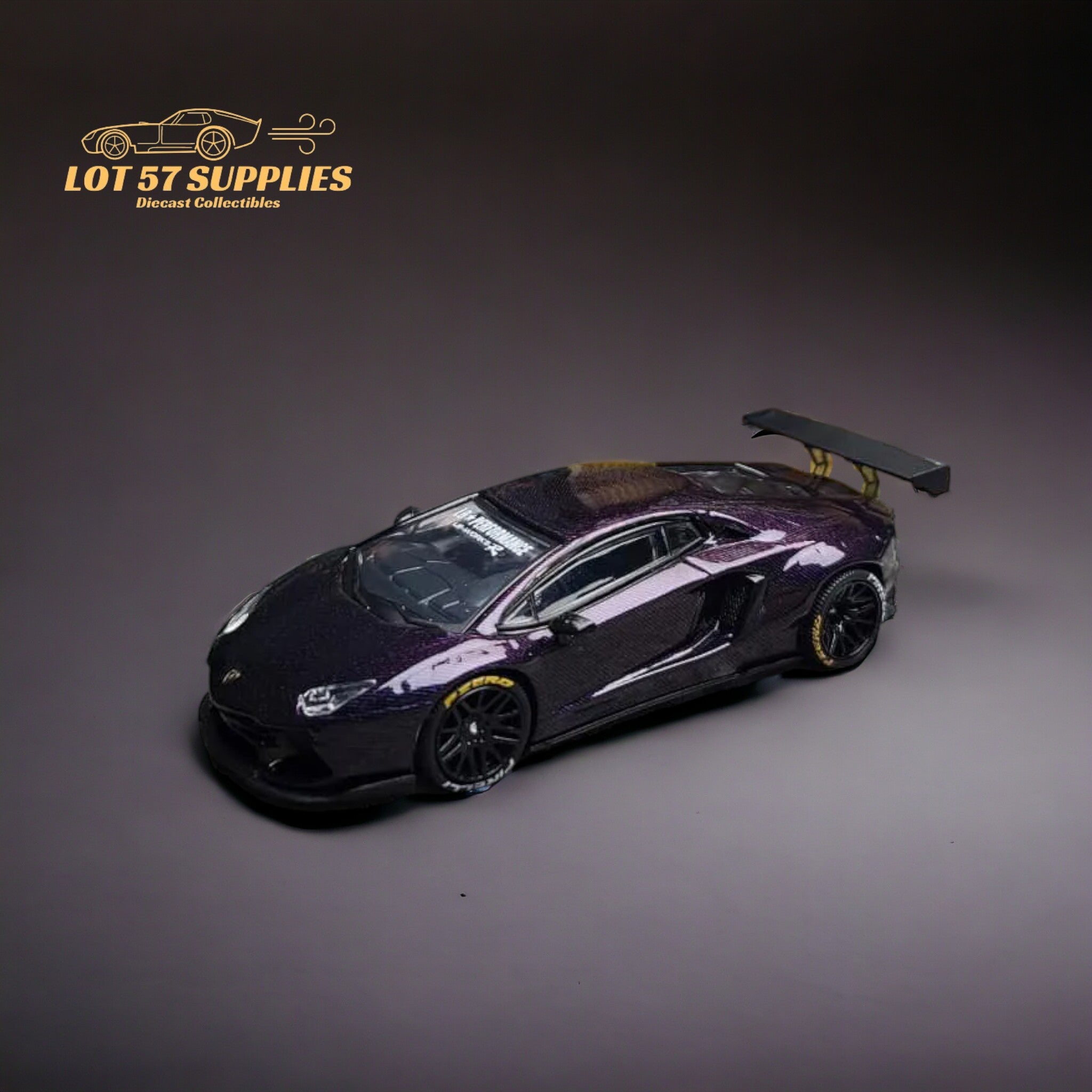 King Model Lamborghini Aventador LP700-4 LB 1.0 Purple Carbon Fiber 1:64 (ONLINE ORDER ONLY)