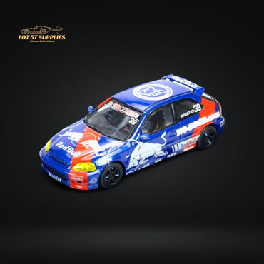 Inno64 Honda Civic Type-R EK9 #39 NO GOOD RACING Red Bull Livery 1:64 IN64-EK9-JDM16 (ONLINE ORDER ONLY)