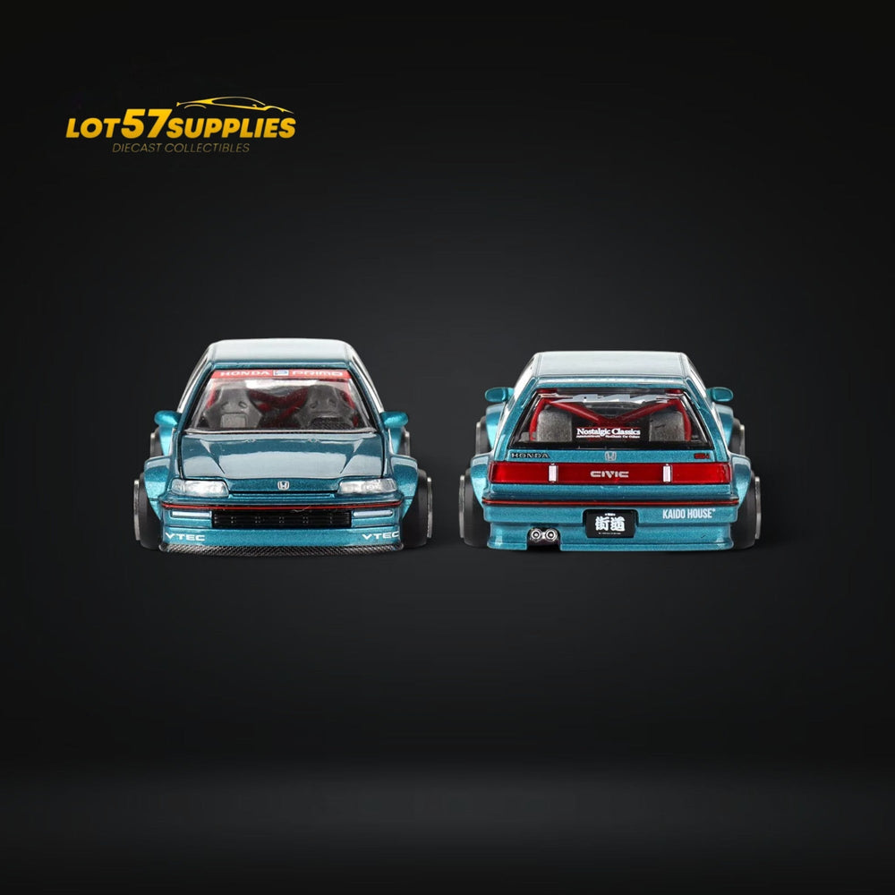Mini GT x Kaido House Honda Civic EF Tahitian Green V1 1:64 KHMG126 (ONLINE ORDER ONLY)