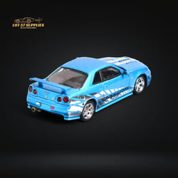 Stance Hunters Skyline GT-R R34 Z-Tune Guru Chrome Blue 888pcs 1:64 (ONLINE ORDER ONLY)