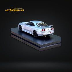 Street Weapon Nissan (R34) GT-R in Silver Snow Drift 1:64 (ONLINE ORDER ONLY)