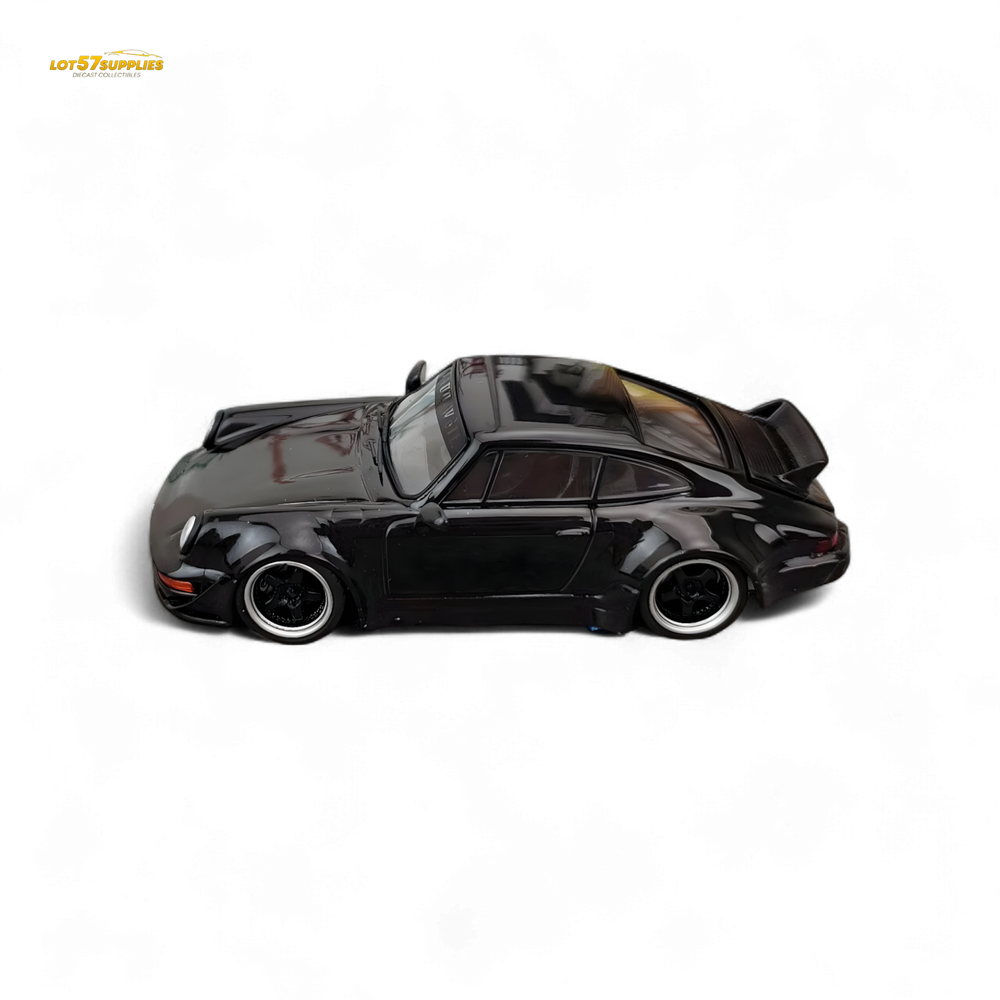 Flame Porsche 964 RWB Ducktail in Gloss Black 1:64 (ONLINE ORDER ONLY)
