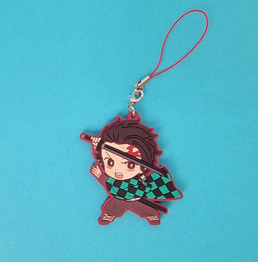 Demon Slayer Tanjiro Kamado Rubber Phone Strap Kimetsu No Yaiba Charm