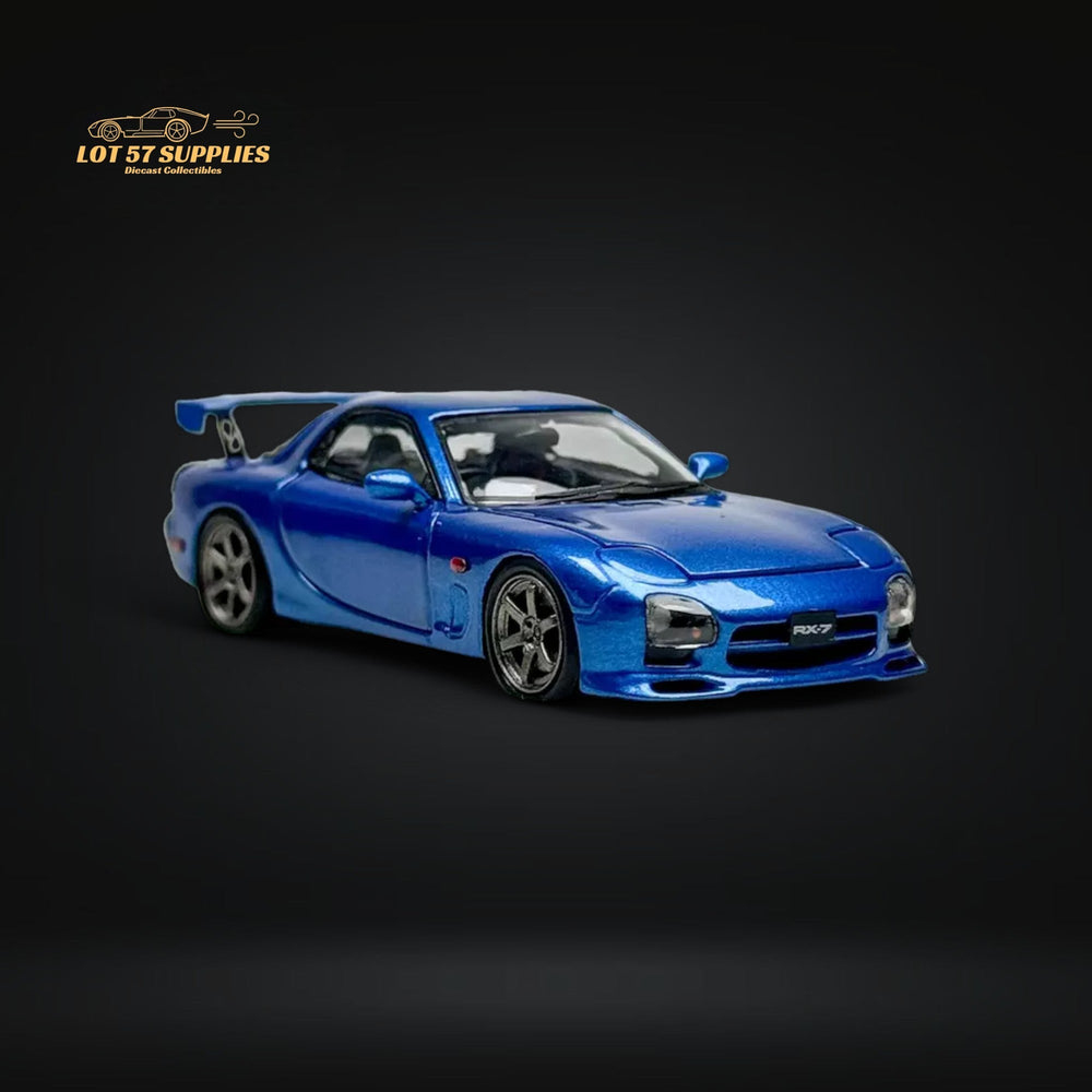 PGM Mazda RX-7 FD3S Metallic Blue Fully Openeable Luxury Base 1:64 (ONLINE ORDER ONLY)