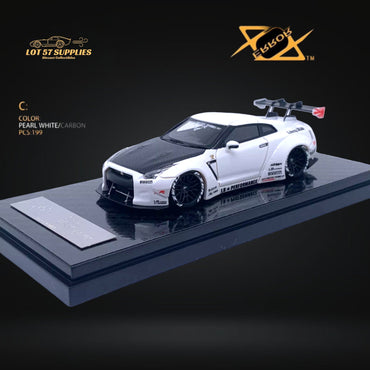 Error404 LB-Works Skyline GT-R R35 Pearl White Carbon Hood 1:64 (ONLINE ORDER ONLY)