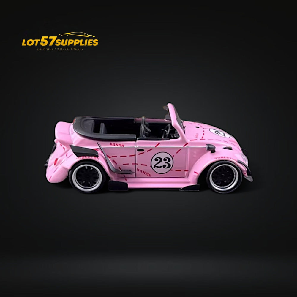 HKM Model VW Beetle Convertible Cabriolet Pink Pig Livery 1:64 Limited to 599 Pcs (ONLINE ORDER ONLY)