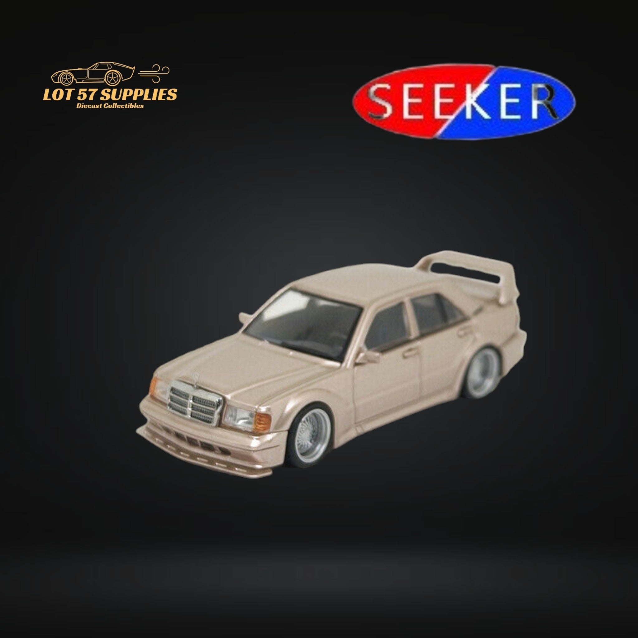 Seeker Mercedes-Benz 190E 2.5-16 Evolution Champagne Gold 1:64 (ONLINE ORDER ONLY)
