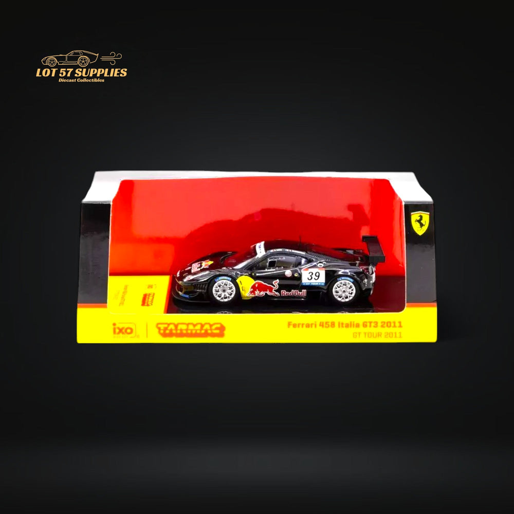 Tarmac Works Hobby64 Ferrari 458 Italia GT3 #39 GT TOUR 2011 Red Bull 1:64 (ONLINE ORDER ONLY)