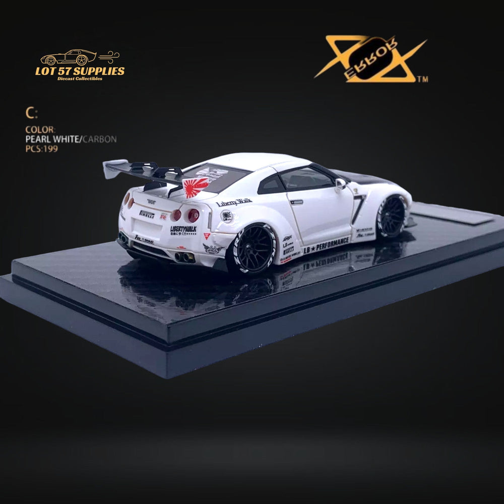 Error404 LB-Works Skyline GT-R R35 Pearl White Carbon Hood 1:64 (ONLINE ORDER ONLY)