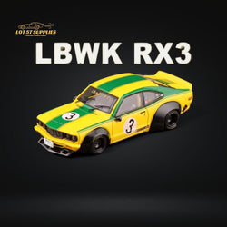 Inno64 Mazda RX-3 Savanna LBWK Yellow Green #3 1:64 IN64-LBWKRX3-01 (ONLINE ORDER ONLY)