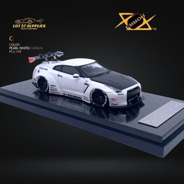 Error404 LB-Works Skyline GT-R R35 Pearl White Carbon Hood 1:64 (ONLINE ORDER ONLY)