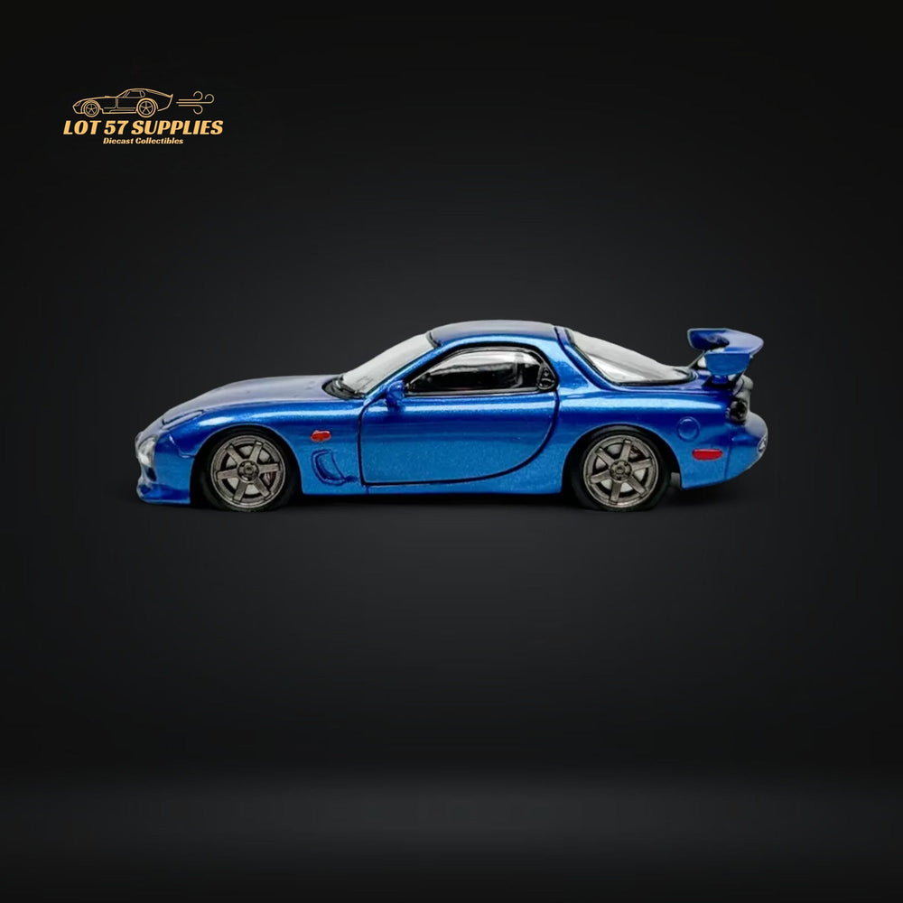 PGM Mazda RX-7 FD3S Metallic Blue Fully Openeable Luxury Base 1:64 (ONLINE ORDER ONLY)