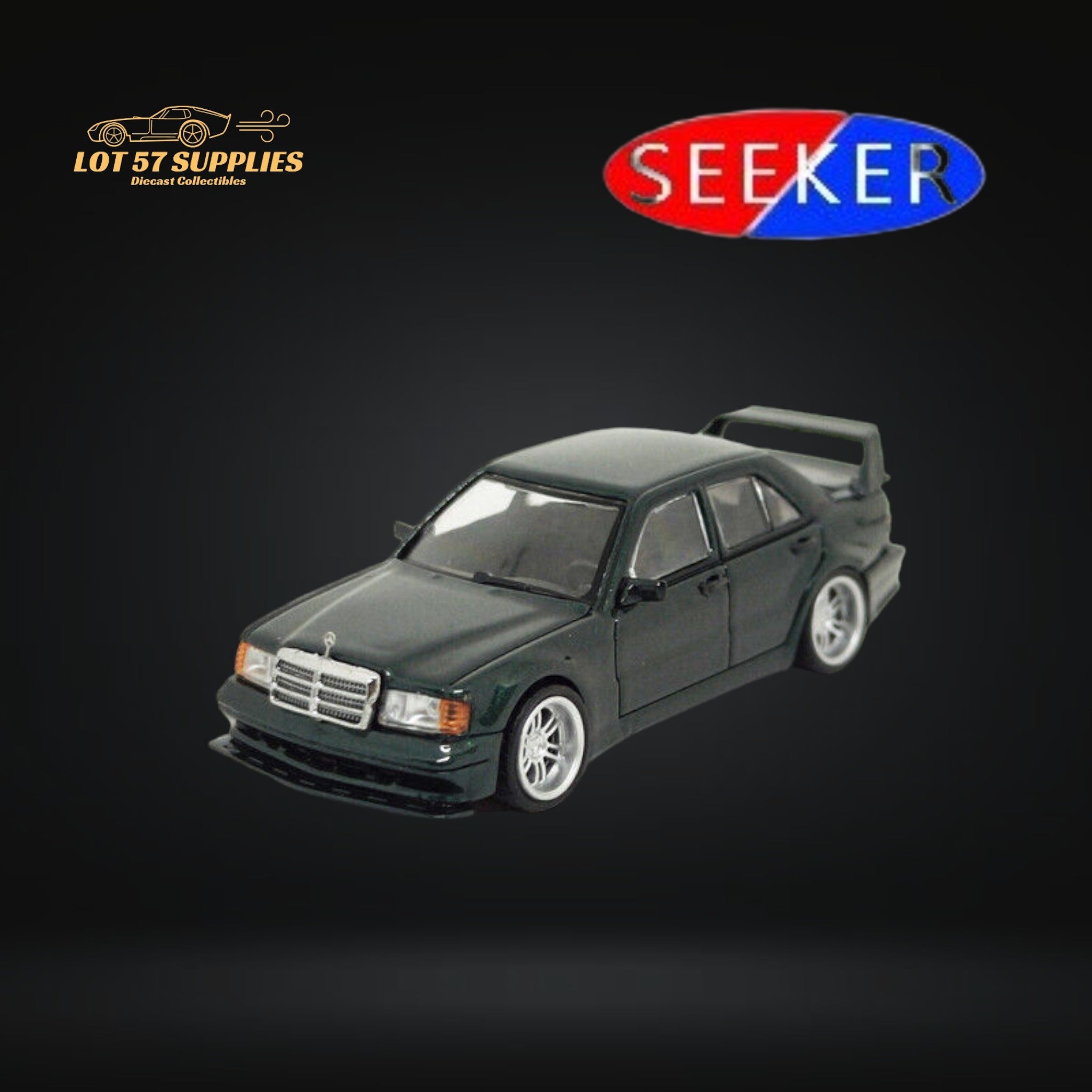 Seeker Mercedes-Benz 190E 2.5-16 Evolution British Green 1:64 (ONLINE ORDER ONLY)