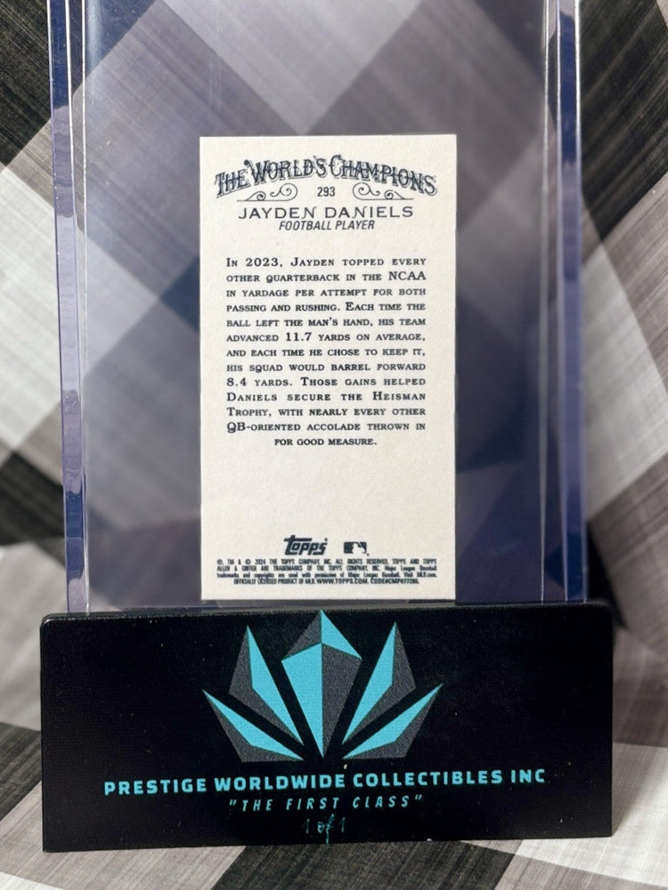 Jayden Daniels 2024 Topps Allen & Ginter Mini Black Border Rookie #253 WSH RC (ONLINE ORDER ONLY)