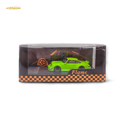Flame Porsche 964 RWB Ducktail in Fluorescent Green 1:64 (ONLINE ORDER ONLY)