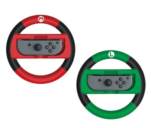 Mario Kart 8 Deluxe with Hori Mario & Luigi Racing Wheels (Nintendo Switch) (ONLINE ORDER ONLY)