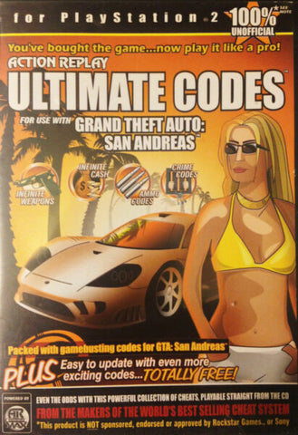 Action Replay Ultimate Codes: Grand Theft Auto: San Andreas (Playstation 2) (Online Only)