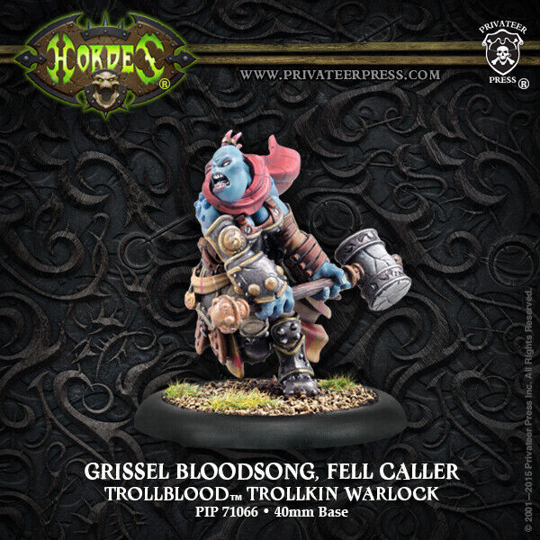 Hordes: Trollbloods Grissel Bloodsong Fell Caller Warlock (ONLINE ORDER ONLY)