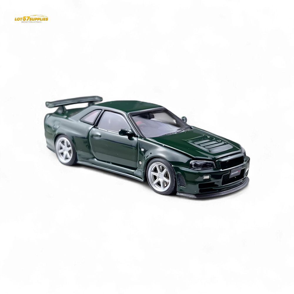 PGM Nissan GTR R34 Z-TUNE - British Green 1:64 Ordinary (ONLINE ORDER ONLY)