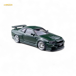 PGM Nissan GTR R34 Z-TUNE - British Green 1:64 Ordinary (ONLINE ORDER ONLY)
