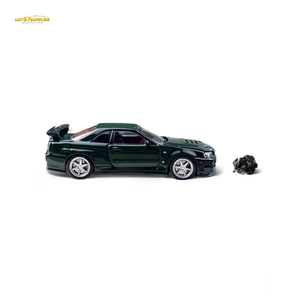 PGM Nissan GTR R34 Z-TUNE - British Green 1:64 Ordinary (ONLINE ORDER ONLY)