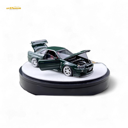PGM Nissan GTR R34 Z-TUNE - British Green 1:64 Luxury Box 1:64 (ONLINE ORDER ONLY)