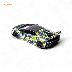 Flame Huracan LP610-4 LWBK WideBody Resin - CAMOUFLAGE 1:64 (ONLINE ORDER ONLY)