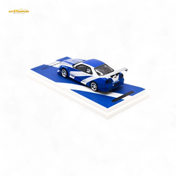 TimeMicro SKYLINE GT-R R34 - Blue Silver Ordinary 1:64 (ONLINE ORDER ONLY)