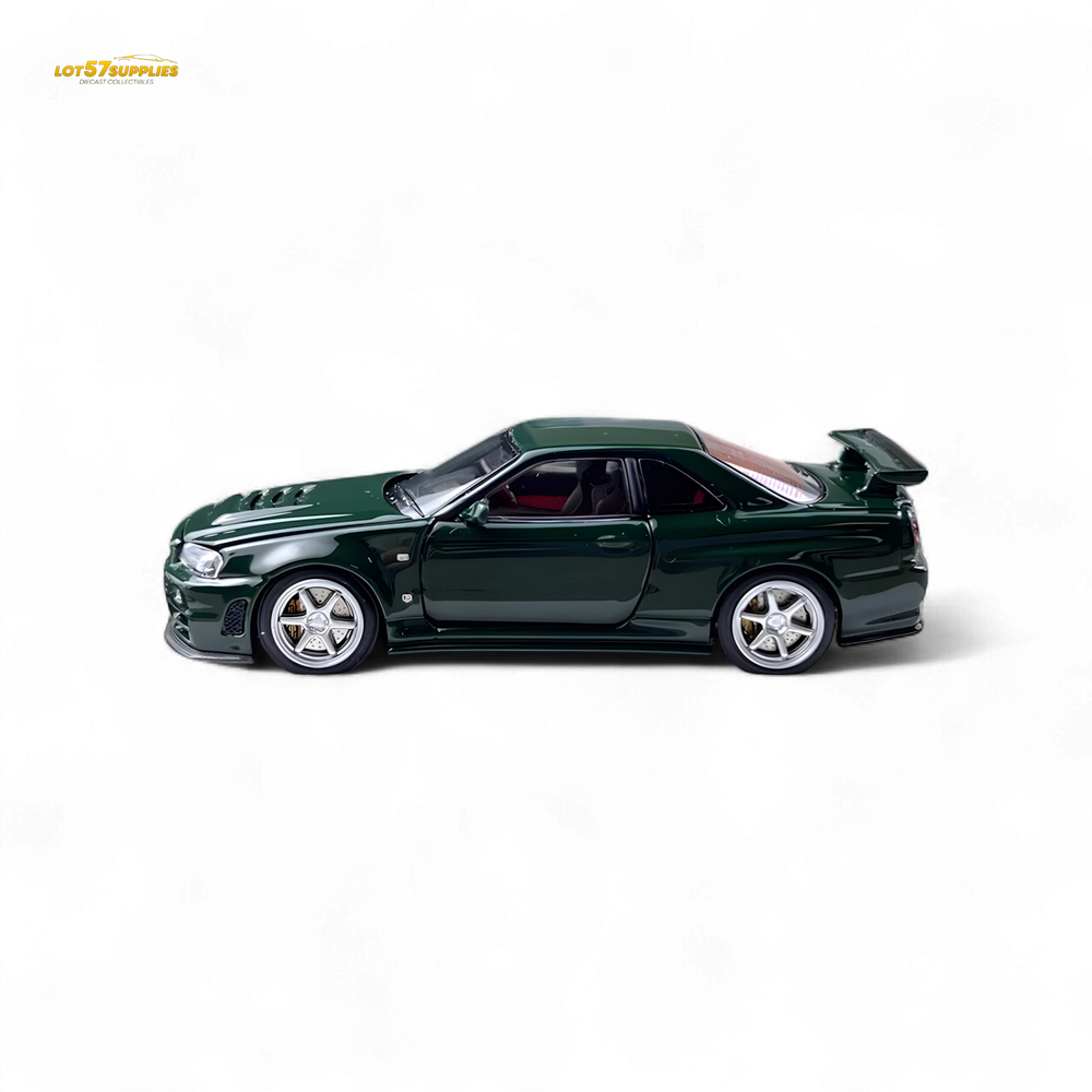 PGM Nissan GTR R34 Z-TUNE - British Green 1:64 Ordinary (ONLINE ORDER ONLY)
