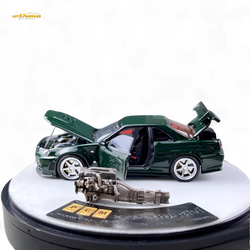 PGM Nissan GTR R34 Z-TUNE - British Green 1:64 Luxury Box 1:64 (ONLINE ORDER ONLY)
